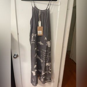 Magnolia pearl slip cotton silk dress in stellar midnight, new with tags